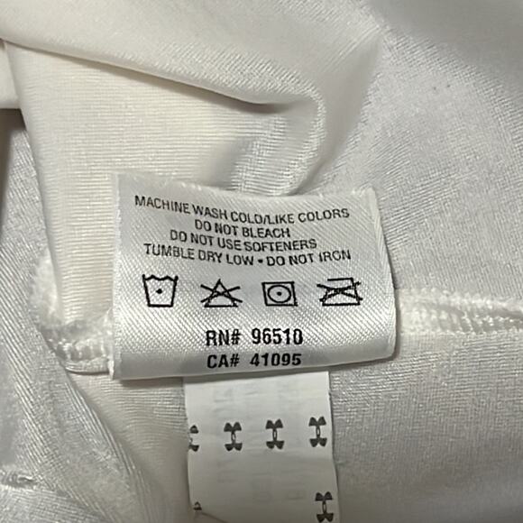 Under Armour White V-Neck Sleeveless Knit Top Summer Sports Tenniscore - Picture 7 of 9